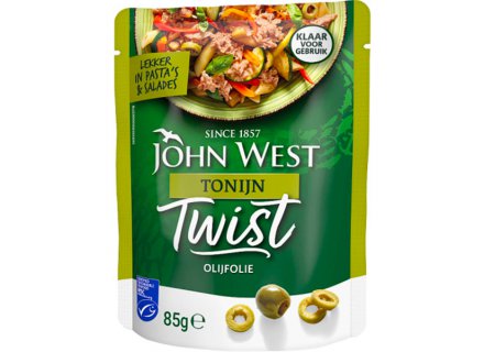JOHN WEST TWIST TONIJN OLIJFOLIE 85G