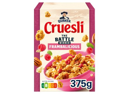 QUAKER CRUESLI FRAMBALICIOUS 375G