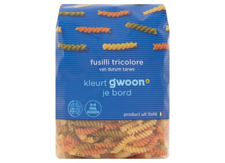 GWOON PASTA FUSILLI TRICOLORE 500G