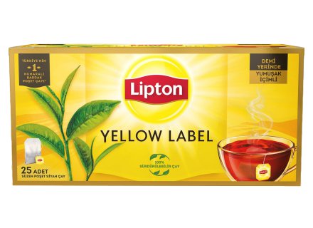 LIPTON THEE YELLOW LABEL SUZME ZAKJES 25ST