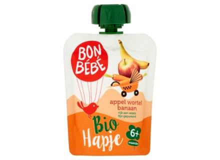 BON BEBE APPEL-WORTEL-BANAAN 6M 90G