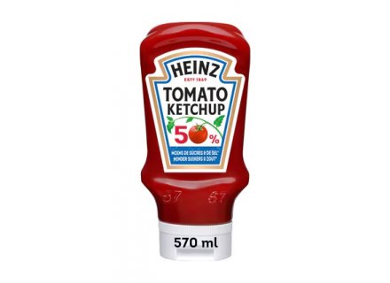 HEINZ TOMATO KETCHUP 50% MINDER. 570ML