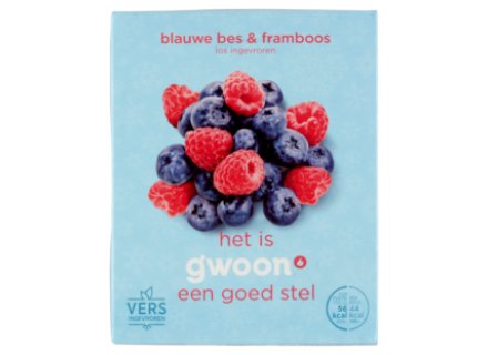 GWOON BLAUWE BES & FRAMBOOS 250G