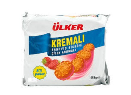 ULKER BISCUIT AARDBEI 8-PACK 488G	