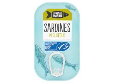 VISMARINE SARDINES IN OLIJFOLIE 125G