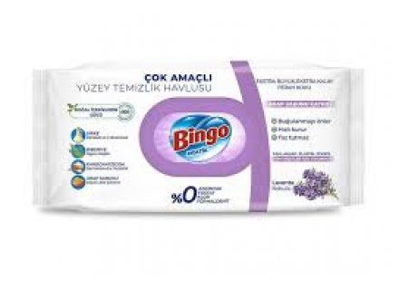 BINGO VOCHTIGE DOEKJES LAVANDEL 96ST
