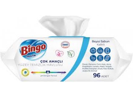 BINGO VOCHTIGE DOEKJES WITTE ZEEP 96ST	