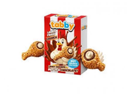 TABBY KROKANTE CHOCOLADE KIPPENBOUTJES 50G	